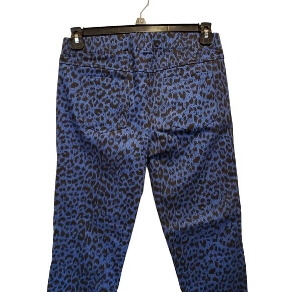 Umgee Pants Large Womens Pull On Skinny Zip Ankle Navy Blue Stretch - Picture 7 of 11